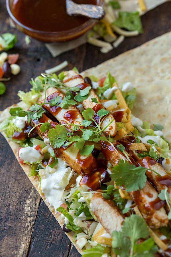 BBQ Chicken Salad Wrap | thecozyapron.com