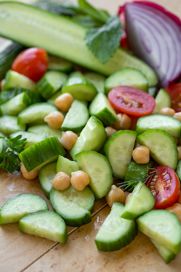 Cucumber Salad Ingredients | thecozyapron.com