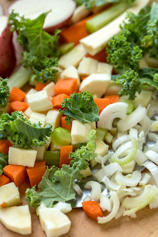 Ingredients for Vegetable Soup | thecozyapron.com