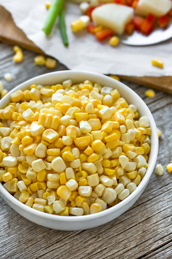 Ingredients for Potato Corn Chowder | thecozyapron.com