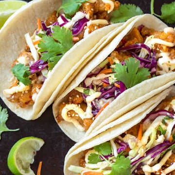 General Tso's Chicken Tacos | thecozyapron.com