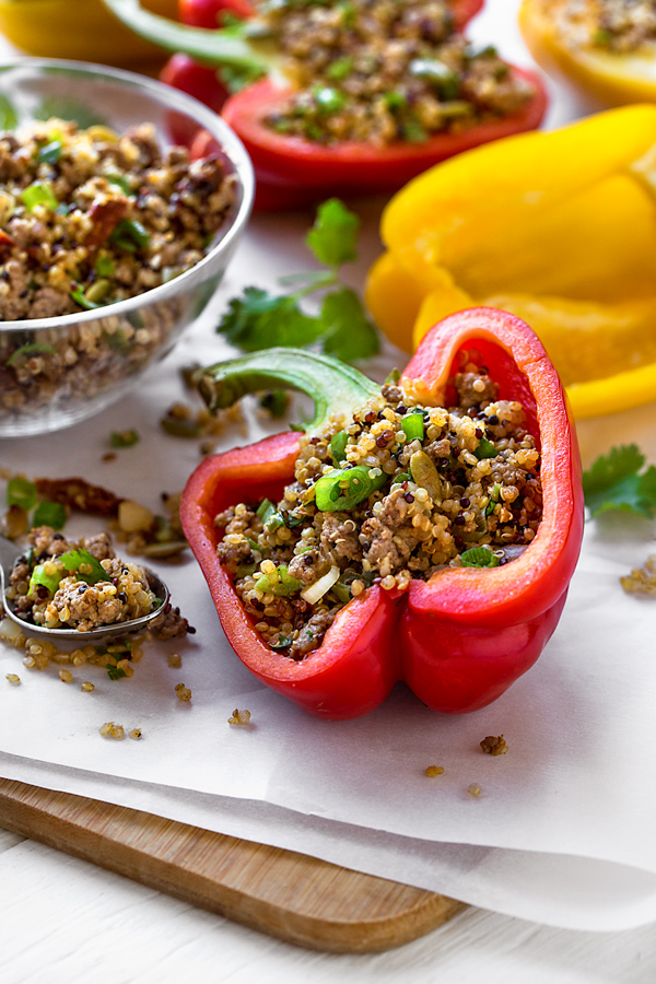 Stuffed Peppers Preparation | thecozyapron.com