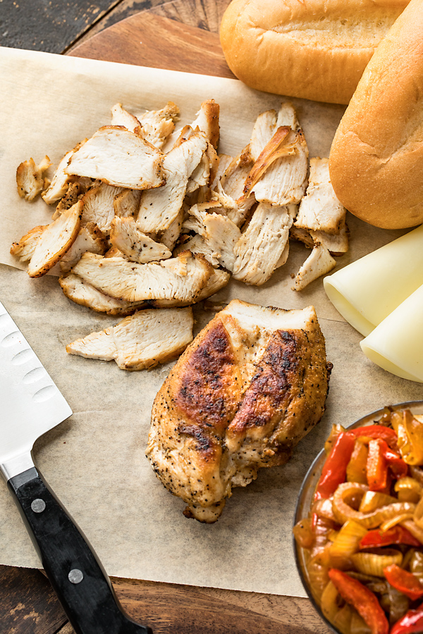 Ingredients for Chicken Cheesesteak | thecozyapron.com