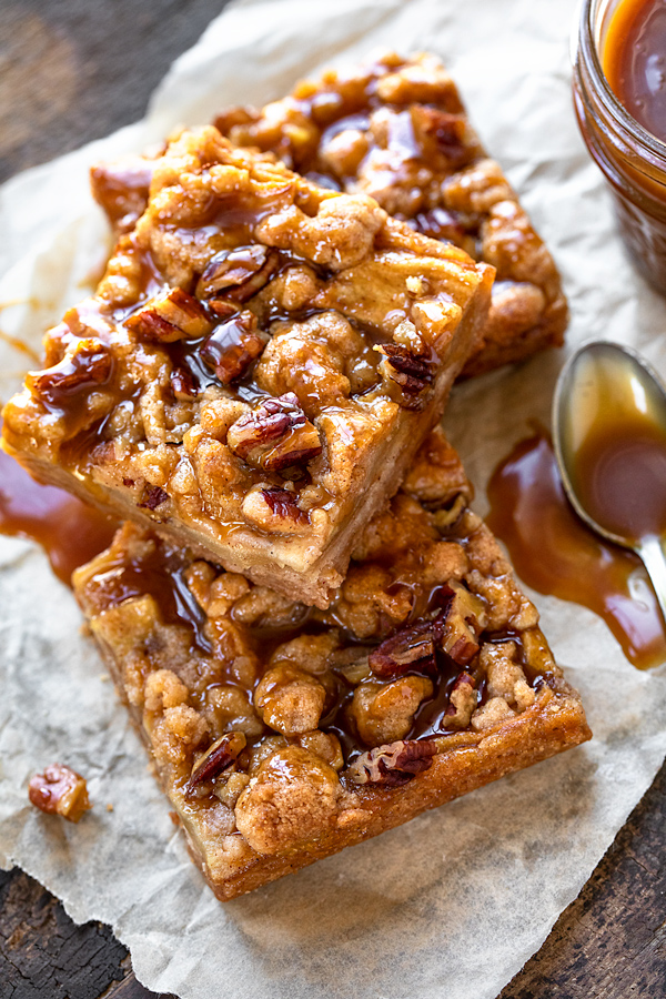 Caramel Apple Pie Bars | thecozyapron.com