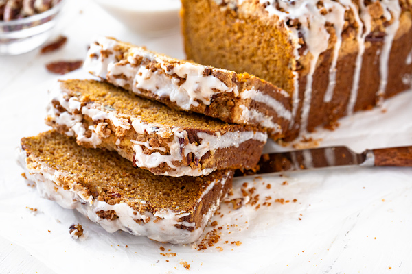 Pumpkin Bread with Pecan Streusel