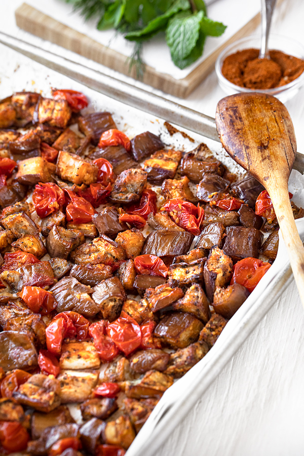 Ingredients for Warm Eggplant Dip with Spiced Yogurt | thecozyapron.com