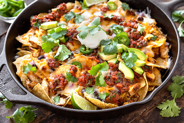 Chicken Nachos with Fire Roasted Tomato Salsa