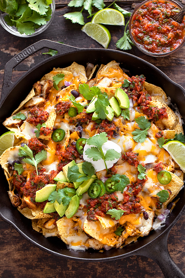Chicken Nachos with Fire Roasted Tomato Salsa | thecozyapron.com