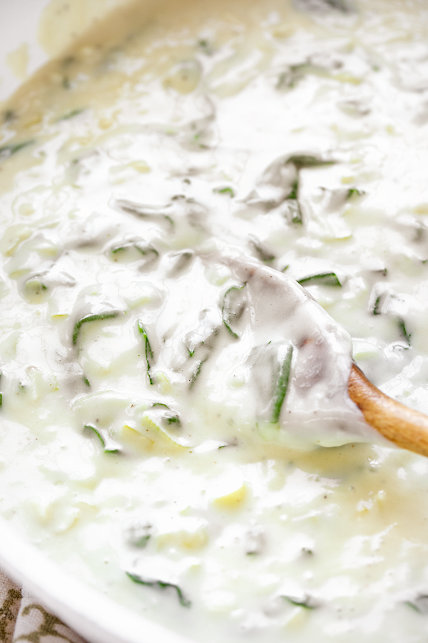 Spinach Cream Sauce for Penne Pasta | thecozyapron.com