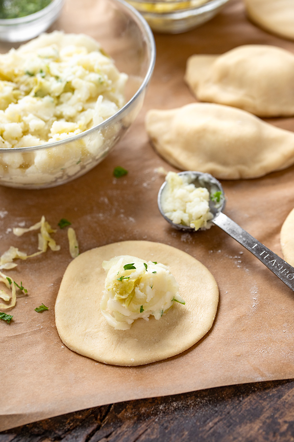 Preparation for Pierogi with Potato and Sauerkraut | thecozyapron.com