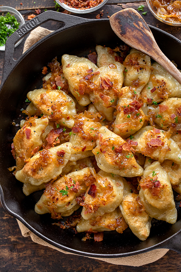 Pierogi with Potato and Sauerkraut | thecozyapron.com