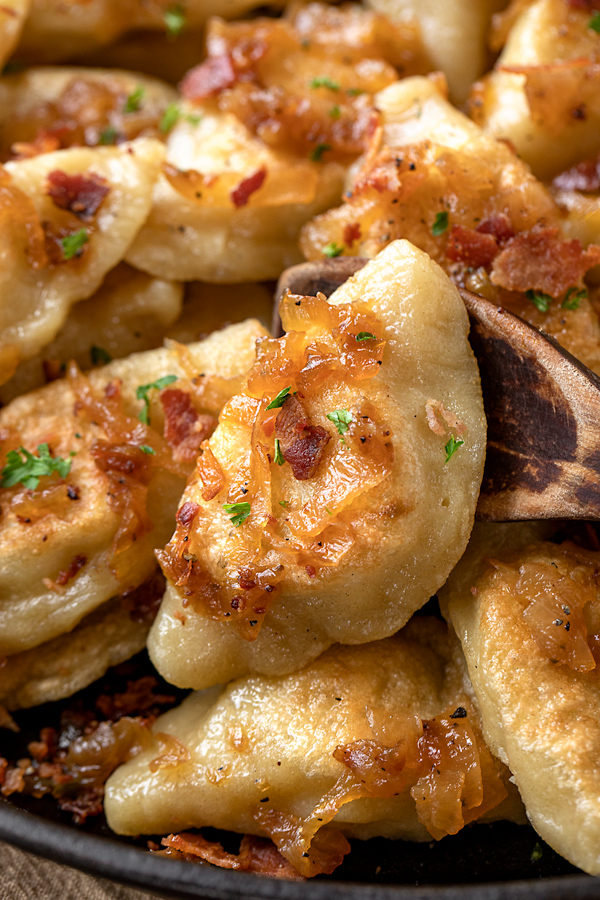 Pierogi with Potato and Sauerkraut | thecozyapron.com