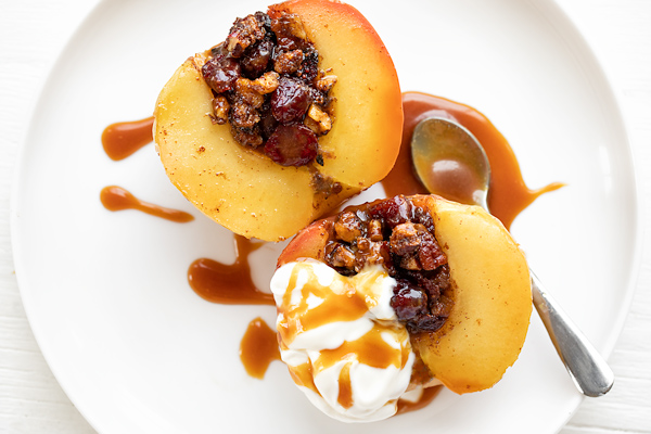 Baked Apples with Cranberry Nut Crumble