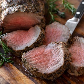 Beef Tenderloin with Herb-Pepper Crust | thecozyapron.com
