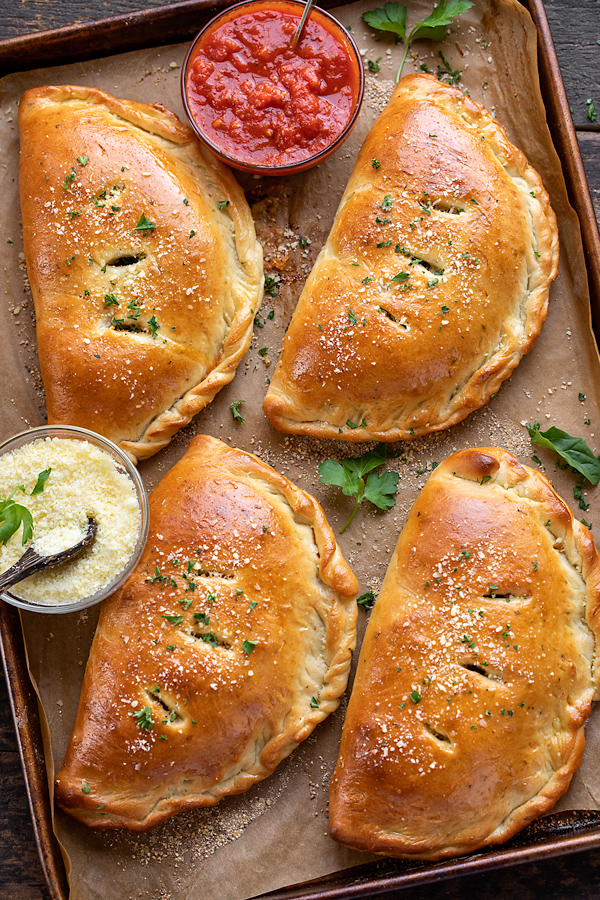 Calzone with Marinara and Parmesan | thecozyapron.com