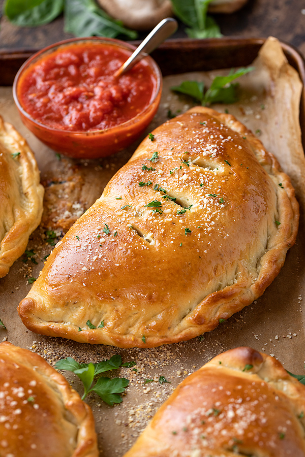 Calzone with Marinara | thecozyapron.com