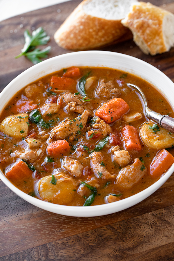 Chicken Stew in a Bowl | thecozyapron.com