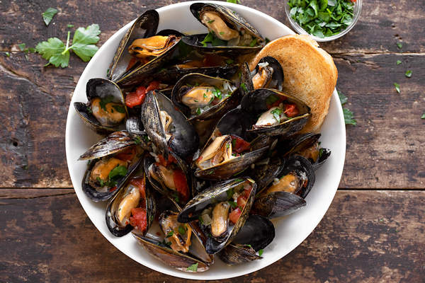 Steamed Mussels