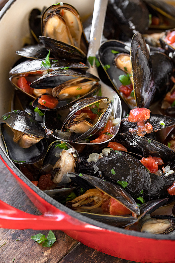 Steamed Mussels in a Pot | thecozyapron.com
