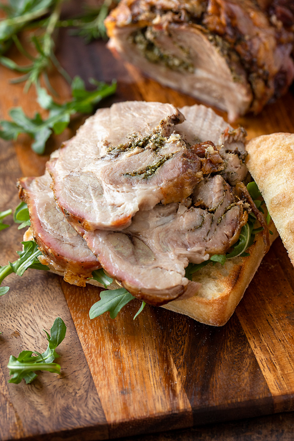 Porchetta Sandwich | thecozyapron.com
