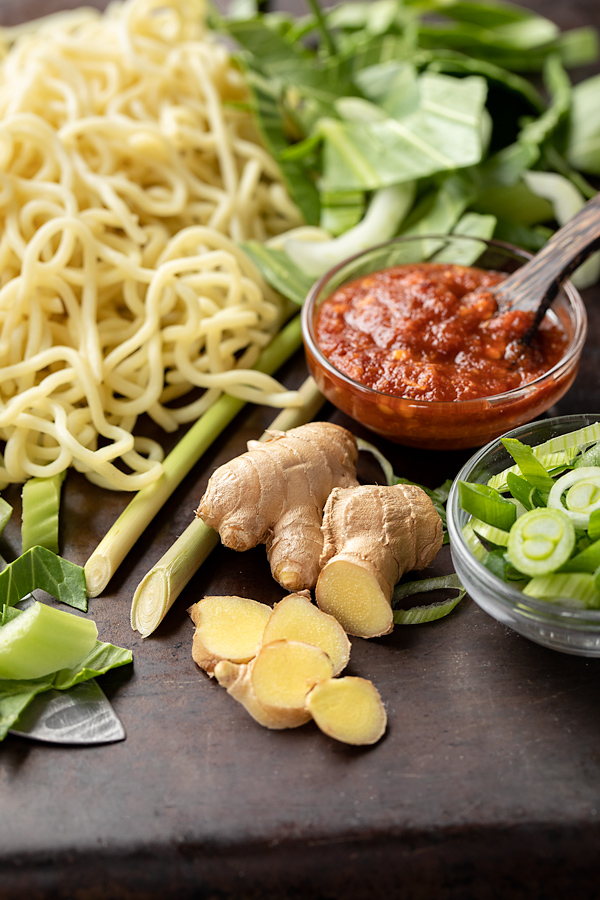 Ingredients for Ramen with Lemongrass-Ginger Broth | thecozyapron.com