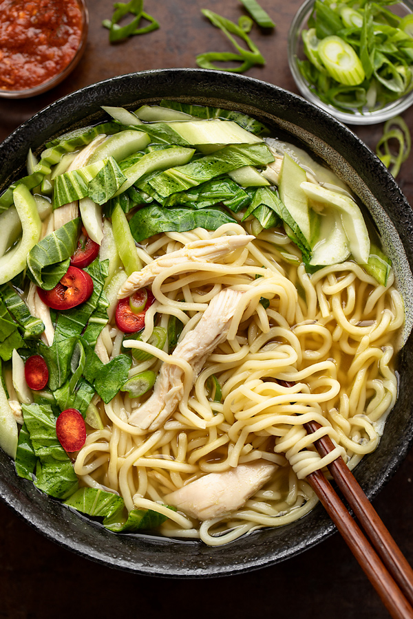 Ramen with Lemongrass-Ginger Broth | thecozyapron.com