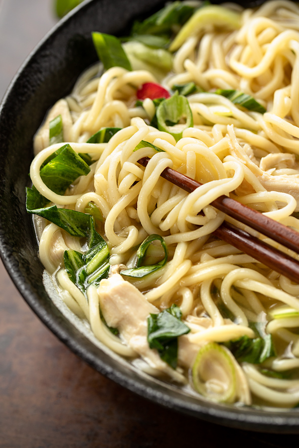 Ramen with Lemongrass-Ginger Broth | thecozyapron.com