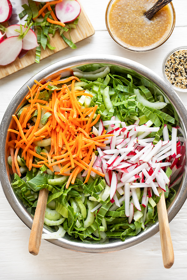 Bok Choy Salad Ingredients | thecozyapron.com