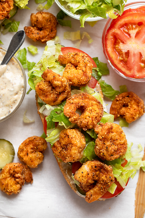 Po' Boy Sandwich Preparation | thecozyapron.com