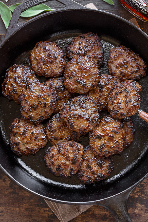 Homemade Breakfast Sausage Patties in Skillet | thecozyapron.com