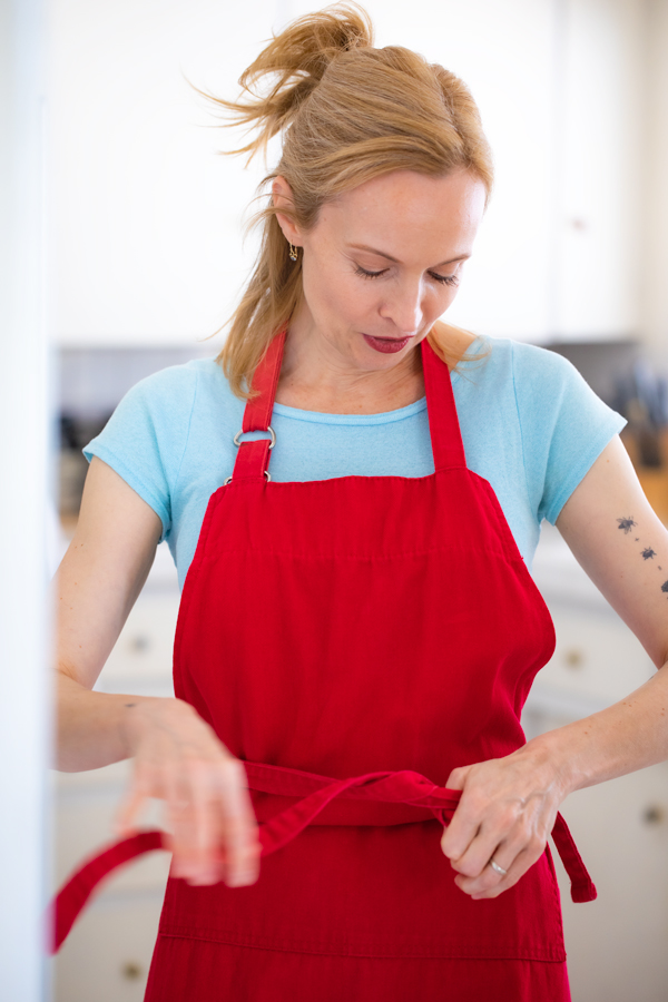 Ingrid Beer in apron