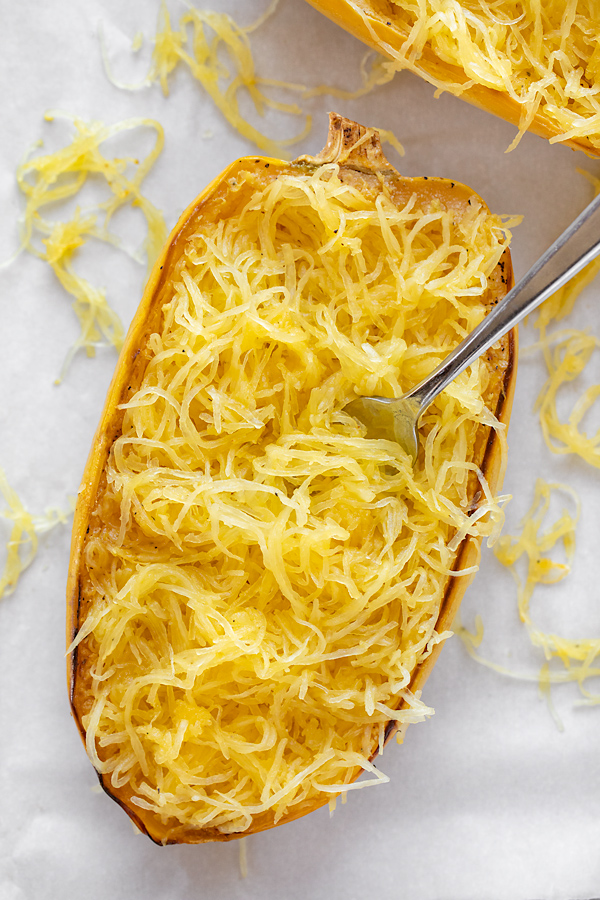 Roasted Spaghetti Squash for Spaghetti Squash Casserole | thecozyapron.com