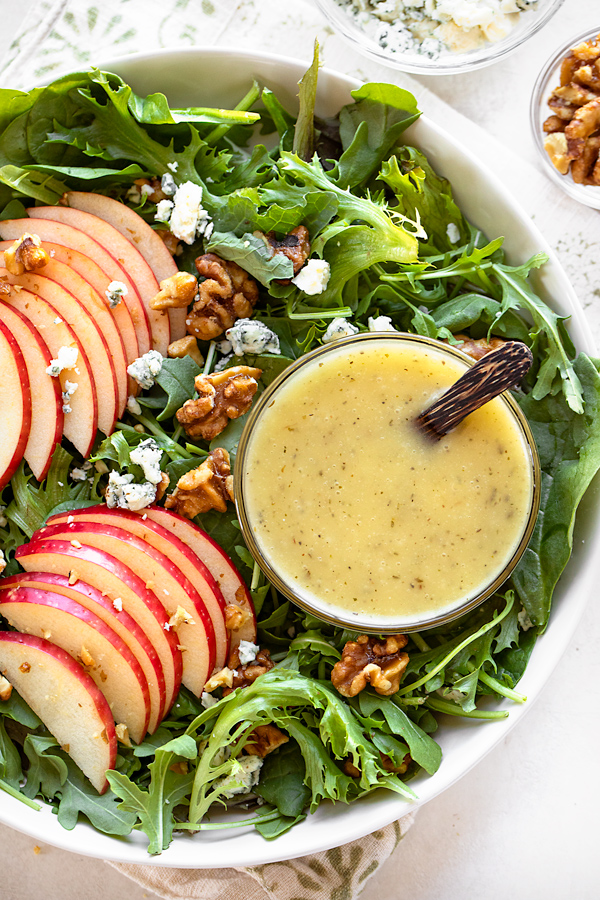 Apple Cider Vinaigrette with Apple Salad | thecozyapron.com