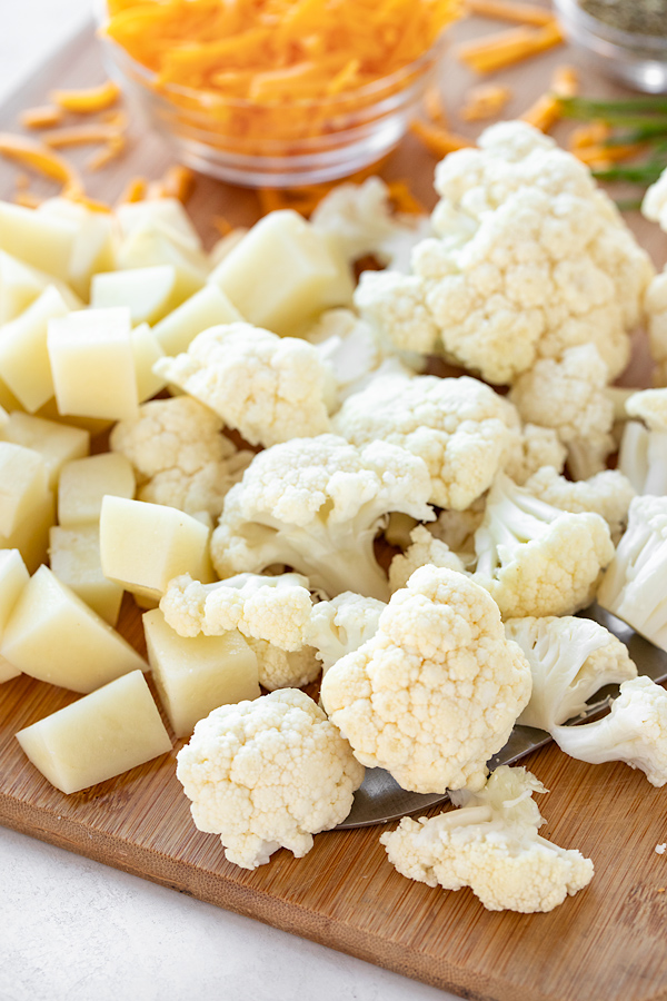 Ingredients for Cauliflower Cheese Soup | thecozyapron.com