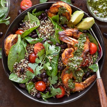 Chimichurri Shrimp Bowl | thecozyapron.com