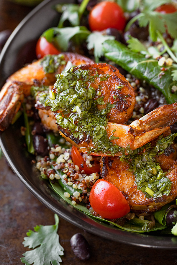Chimichurri Shrimp Bowl | thecozyapron.com