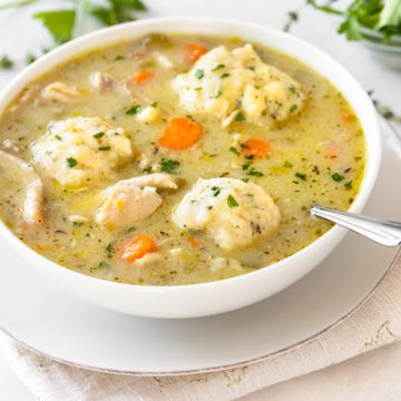 Chicken and Dumplings Soup | thecozyapron.com