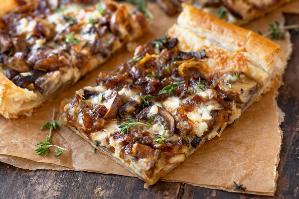 French Onion Mushroom Tart