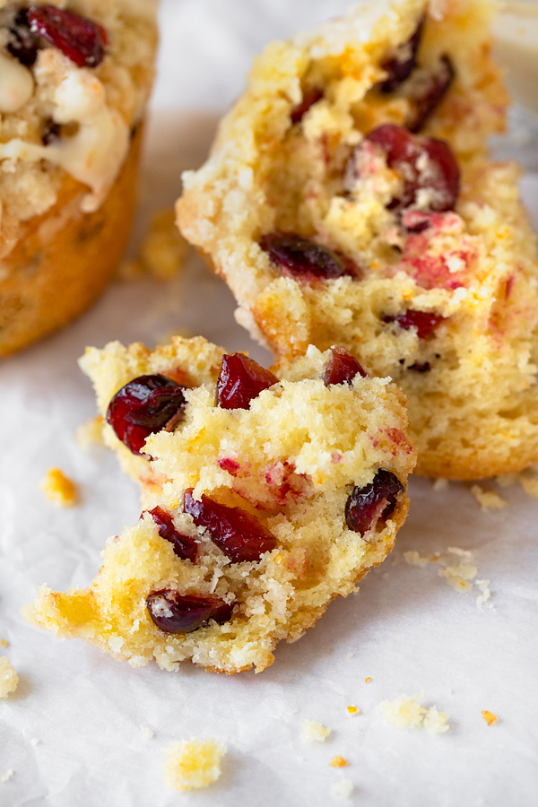 Cranberry Orange Muffin, Split Open | thecozyapron.com