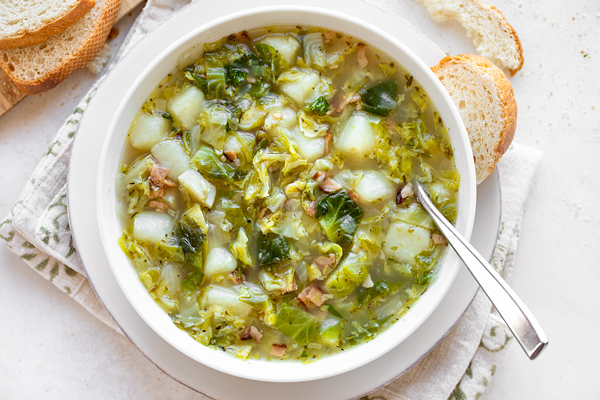 Brussels Sprout Soup with Bacon