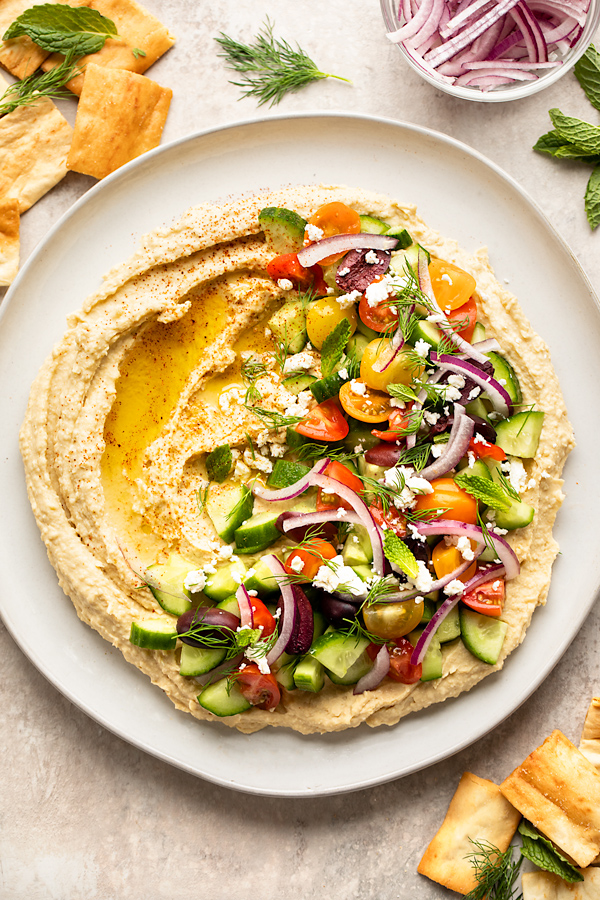 Loaded Hummus | thecozyapron.com
