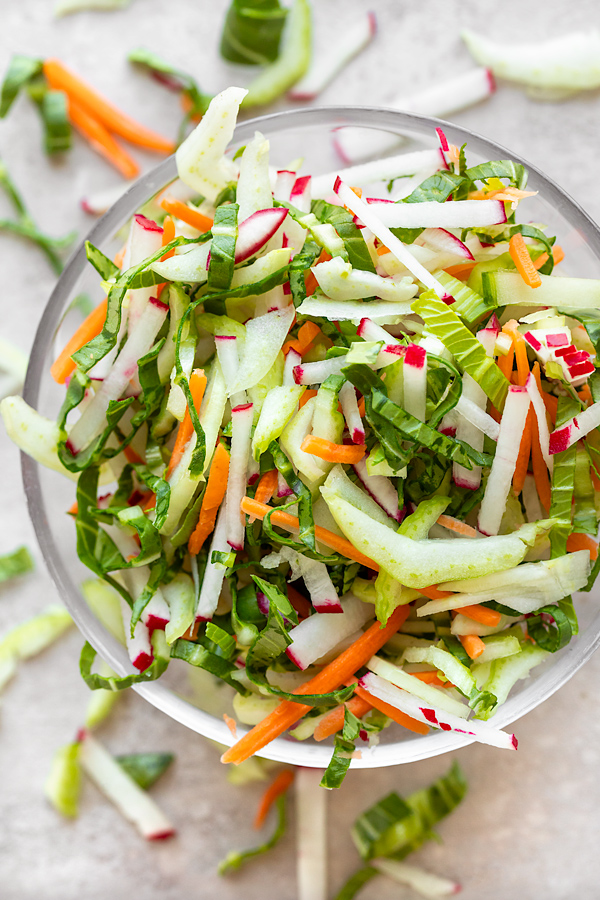 Bok Choy Slaw for Grilled Tuna | thecozyapron.com