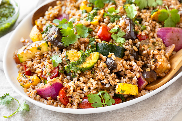 Farro Salad with Grilled Vegetables