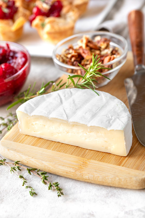 Brie Cheese for Cranberry Brie Puff Pastry Bites | thecozyapron.com