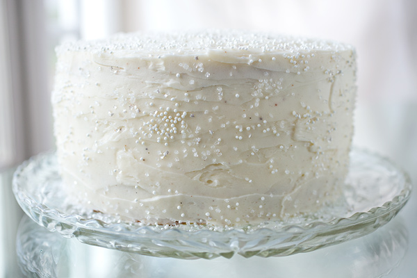 Eggnog Cake with Fluffy Eggnog Frosting