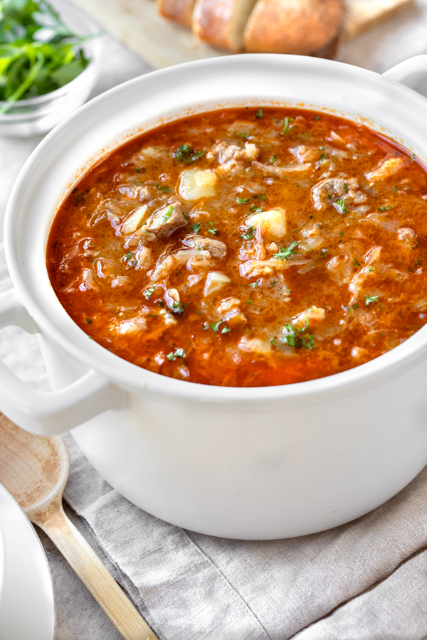 Cabbage Soup in a Pot | thecozyapron.com