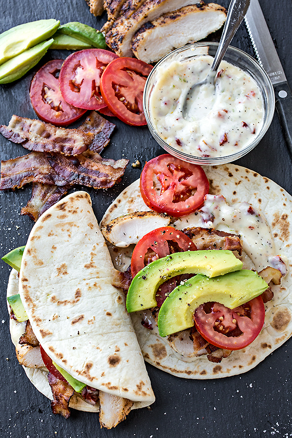 Chicken Club Wrap Preparation | thecozyapron.com