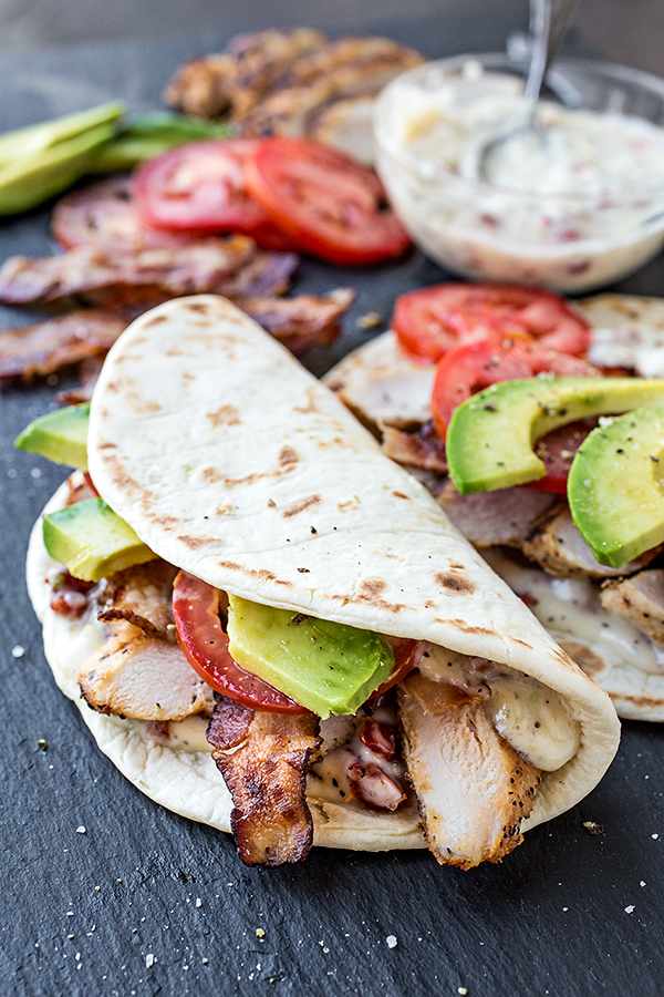 Chicken Club Wrap | thecozyapron.com