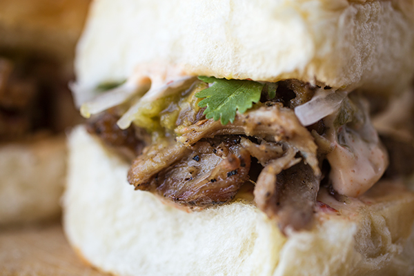 Pulled Pork Slider closeup | thecozyapron.com