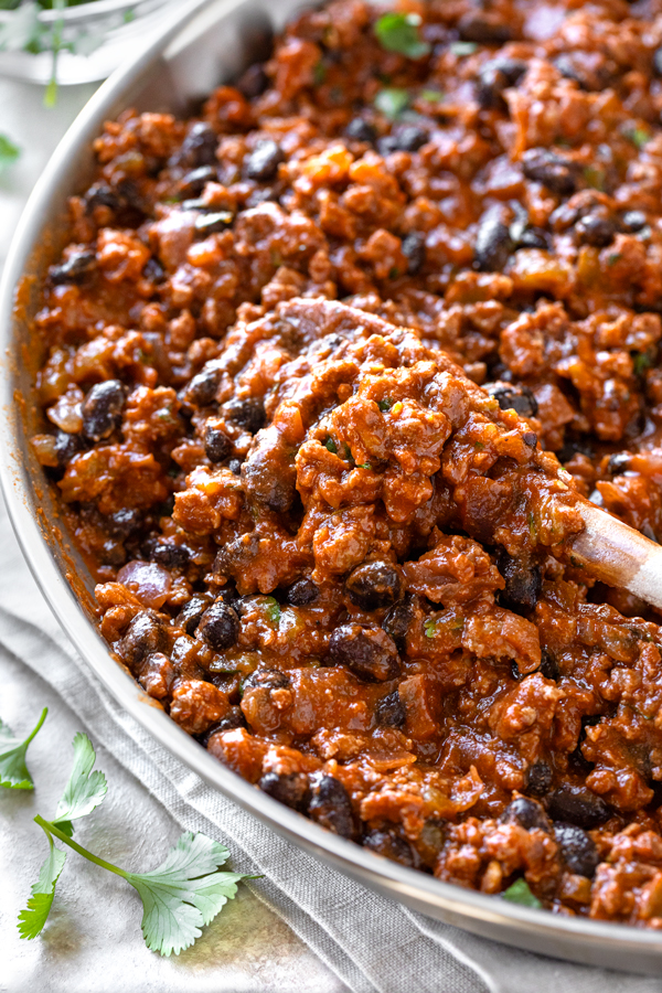 Beef Mixture for Southwest Sloppy Joes | thecozyapron.com